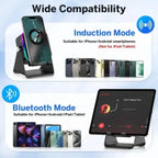 5 in 1 Auto-Induction Wireless Induction Speaker Portable Bluetooth Phone Holder 8 Mode RGB Light Phone Stand Surround Sound
