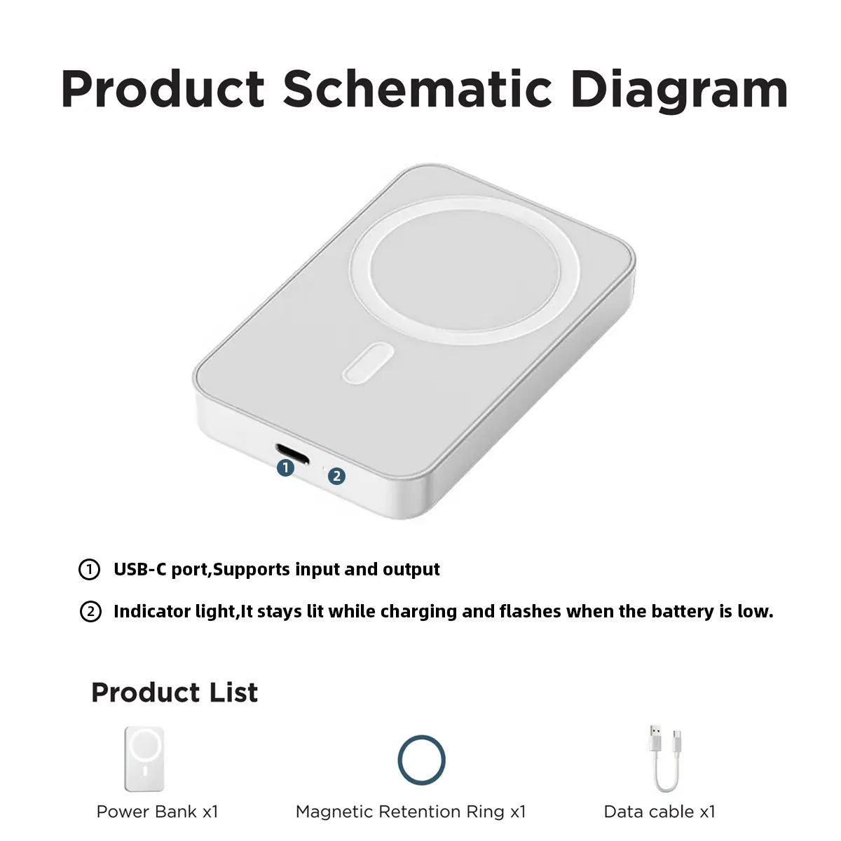 Magnetic Power Bank-5000mAh