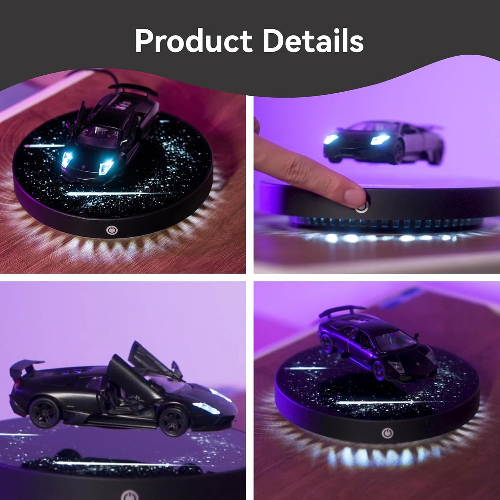 Magnetic Levitation Car, Levitating Display Model Car, Levitating Decor, 360°Rotating with Touch Control for Home Office Desk Decor, Cool Tech Gift for Men