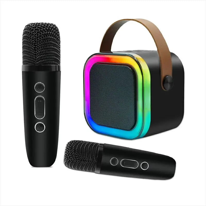 Mini Karaoke Machine With 2 Wireless Microphones