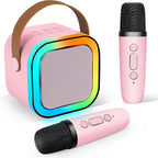 Mini Karaoke Machine With 2 Wireless Microphones